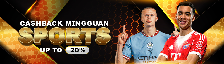 Cashback Mingguan Sports UP TO 20%